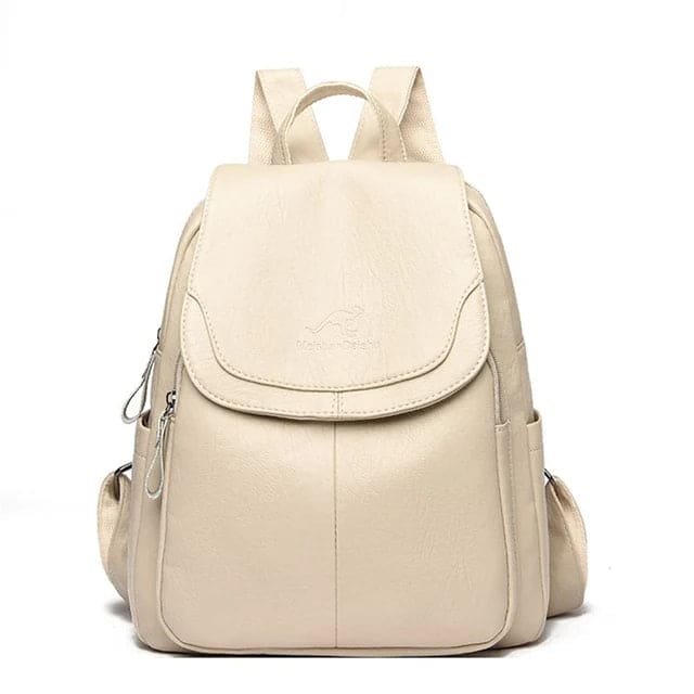 Salome Leather Flap Backpack