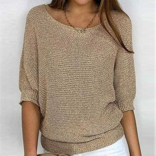Mabel Oversized Three Quarter Sleeve Sweater
