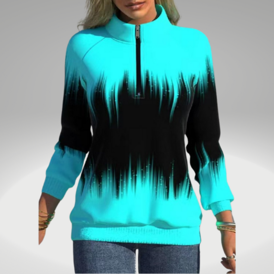 Elinor Ombre Zip Front Sweatshirt