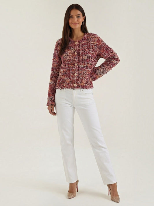 Rosaria Multicolour Boucle Cardigan
