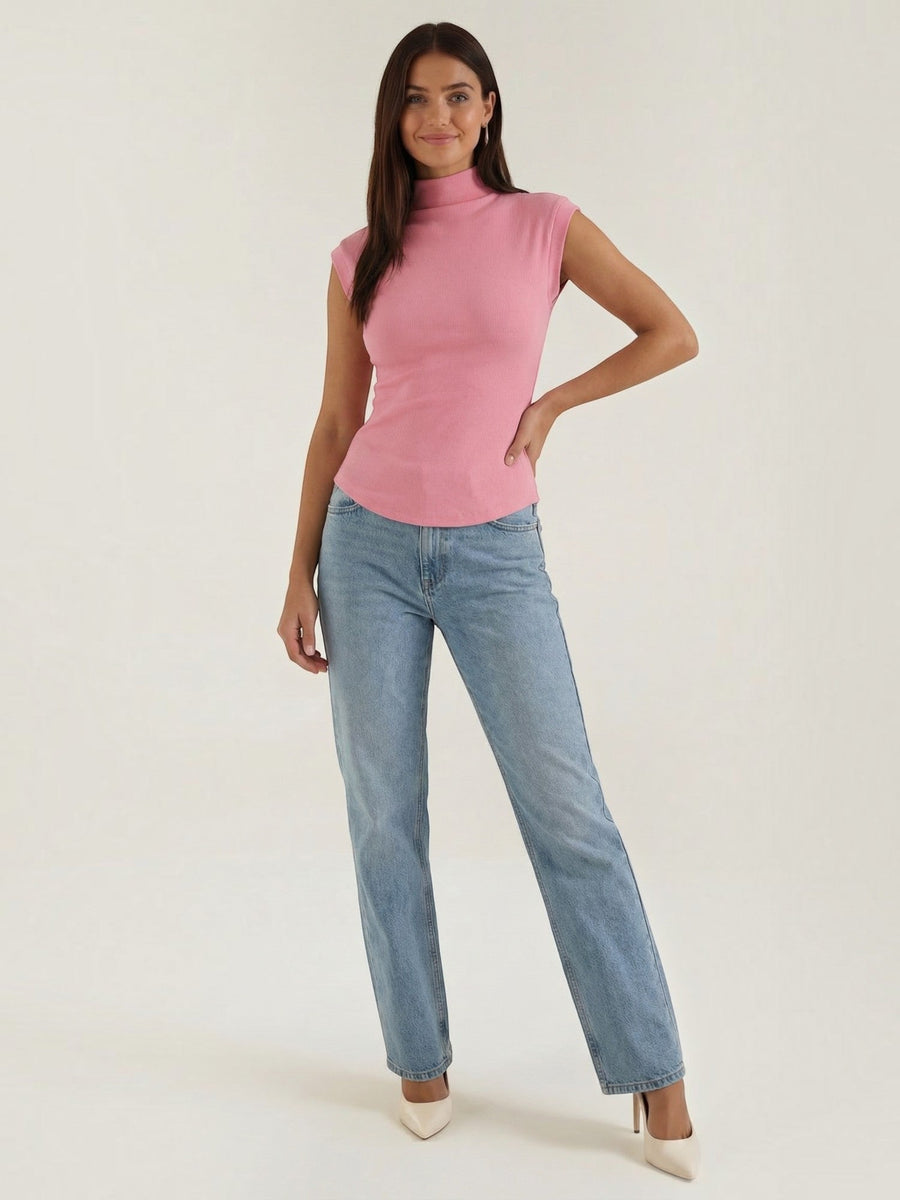 Cassandra Ribbed Turtleneck Top