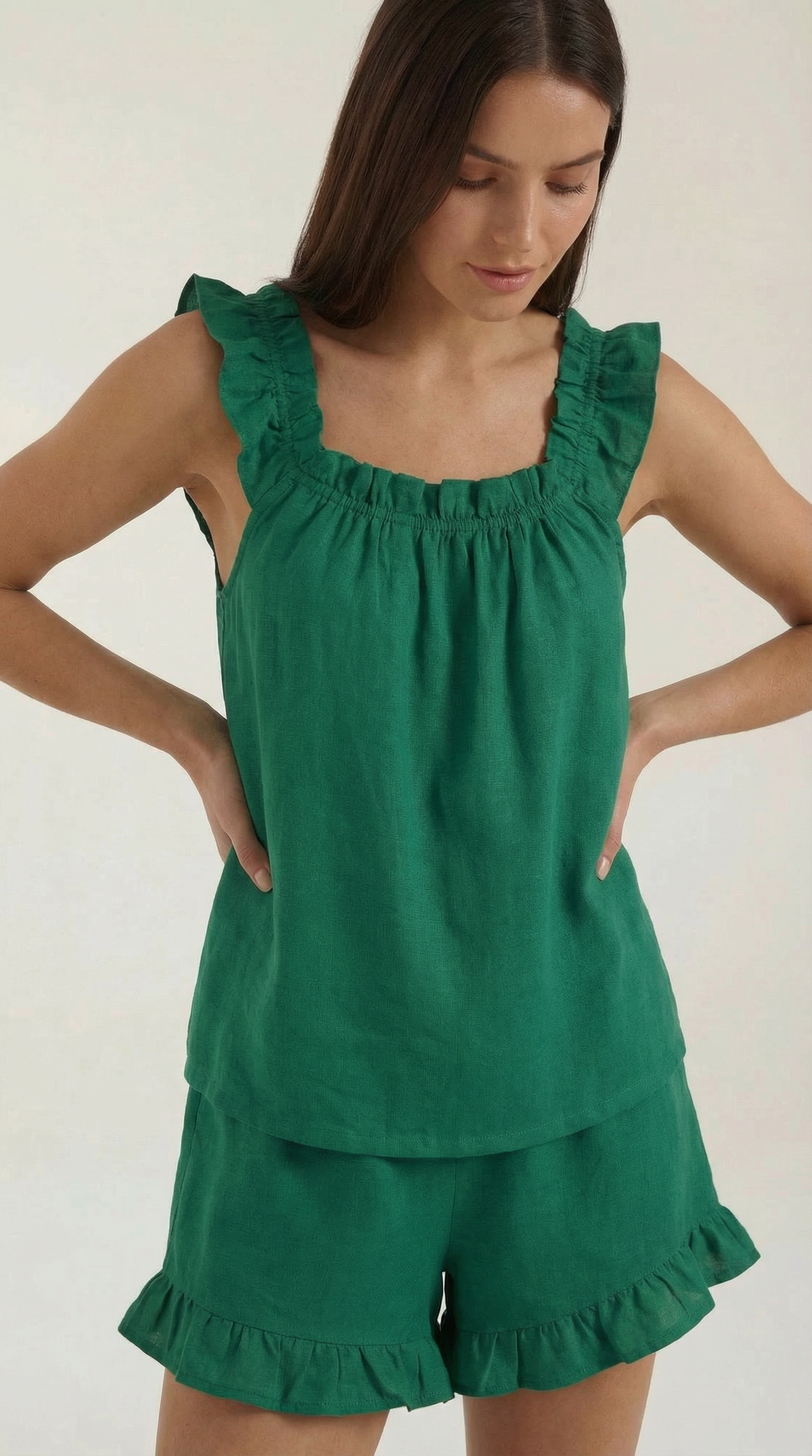 Helen Ruffled Cotton Set