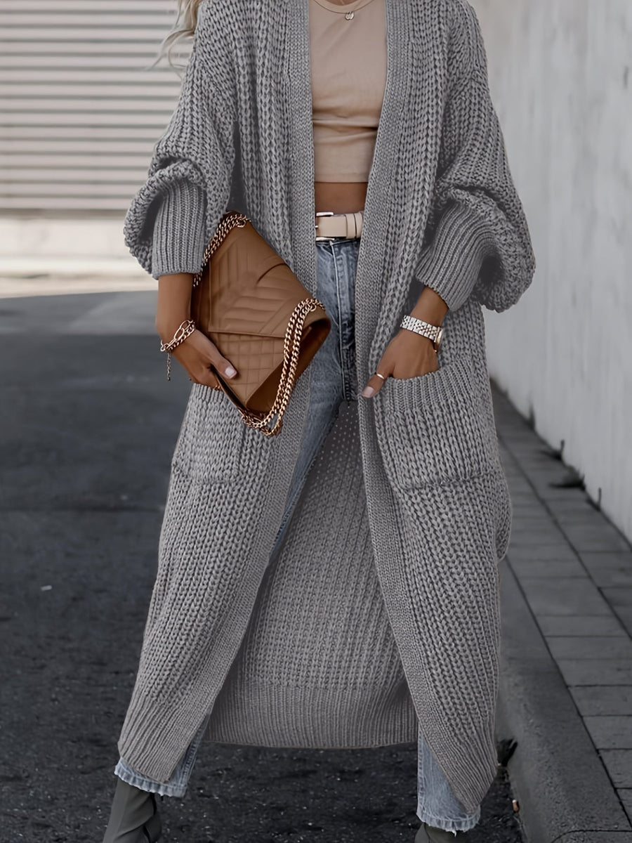 Rosalind Long Knit Cardigan with Pockets