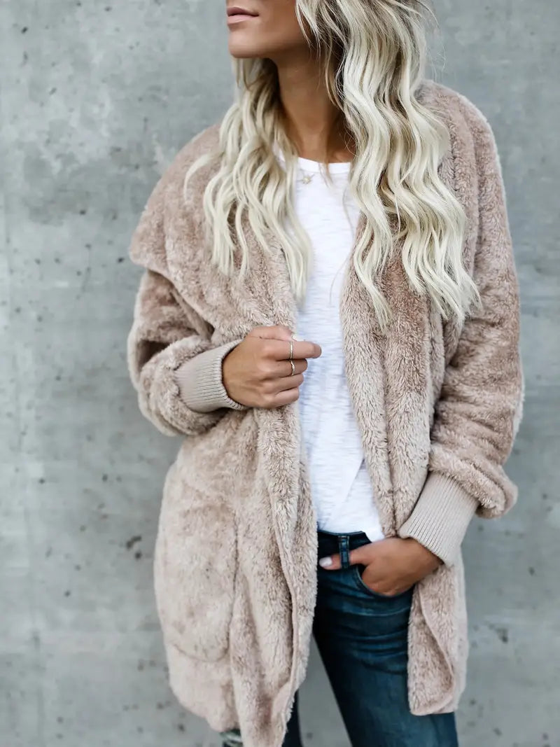 Tamia Oversized Sherpa Hooded Cardigan