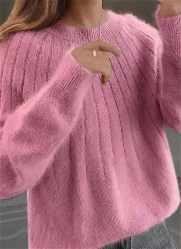 Ombeline Fluffy Knit Sweater