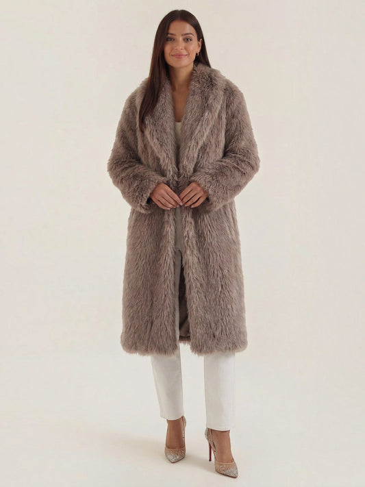 Narcissa Long Faux Fur Coat