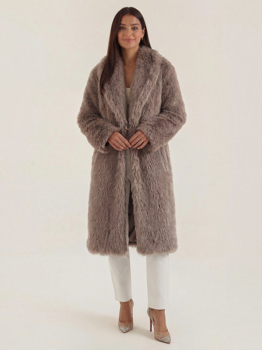 Narcissa Long Faux Fur Coat