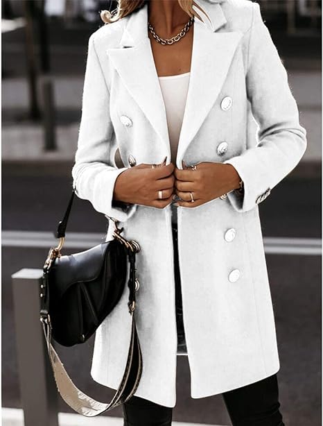 Juniper Double Breasted Lapel Long Coat
