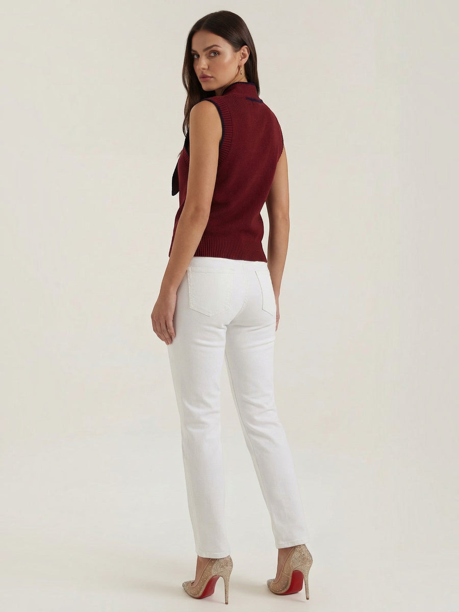 Blair Bow Collar Knit Vest