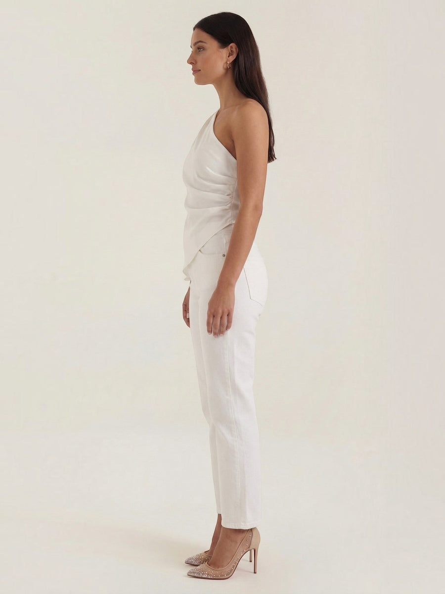 Selene One Shoulder Asymmetric Hem Top