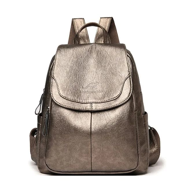 Salome Leather Flap Backpack