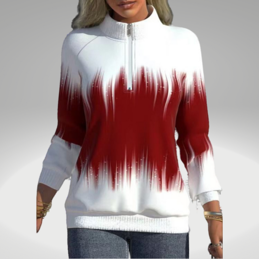 Elinor Ombre Zip Front Sweatshirt