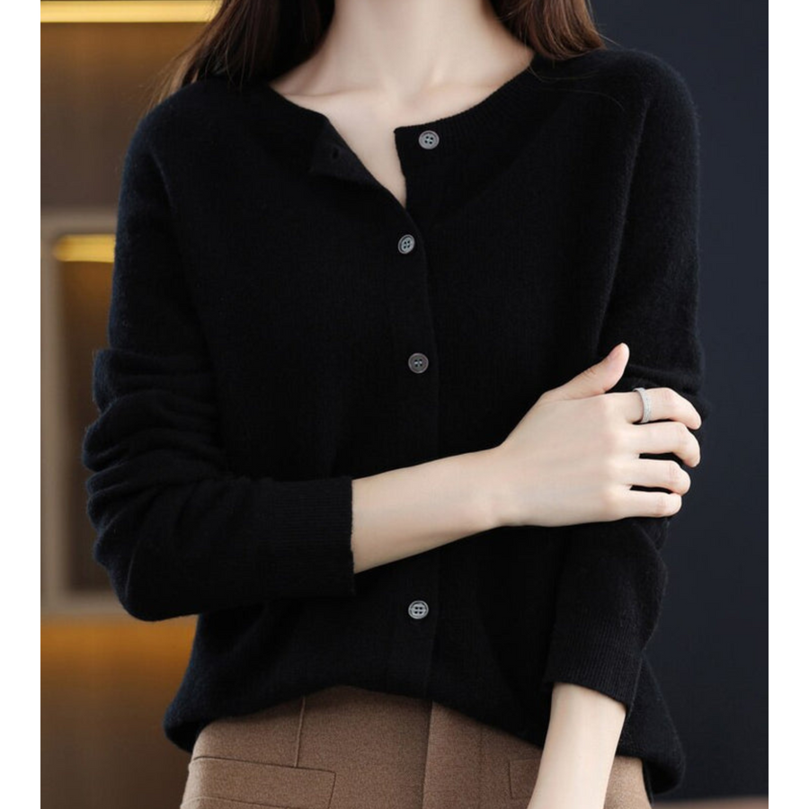Irmgard V Neck Button Knit Cardigan