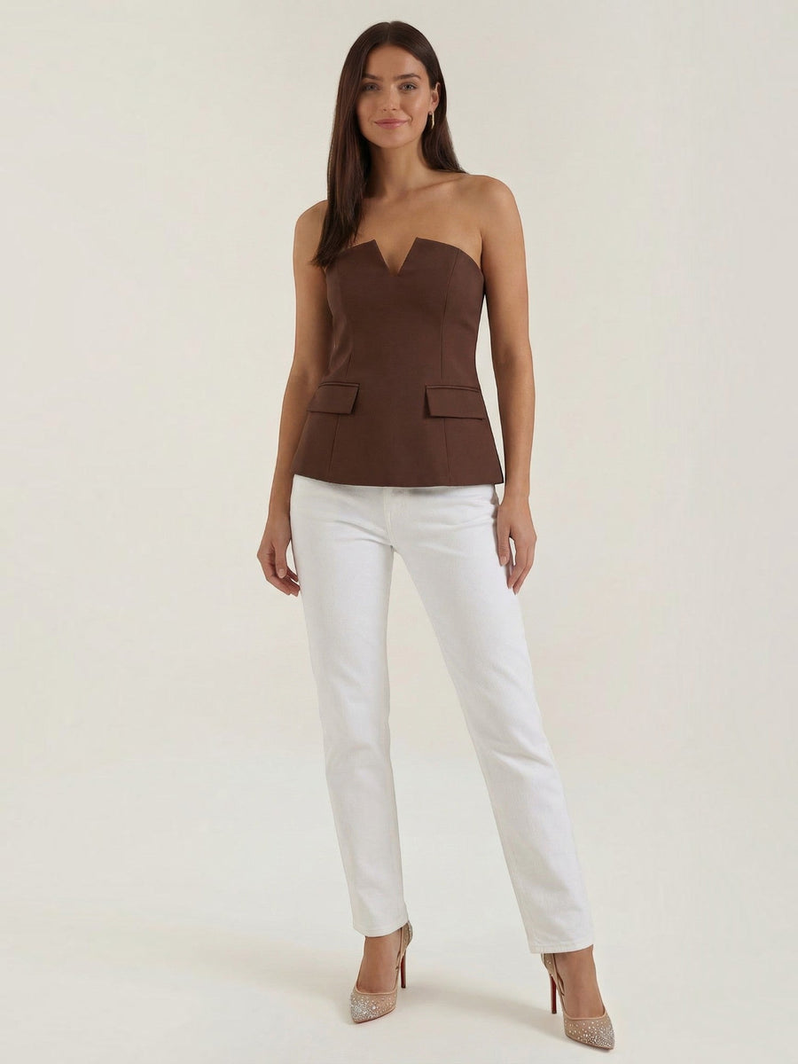 Eden Off Shoulder V Neck Top