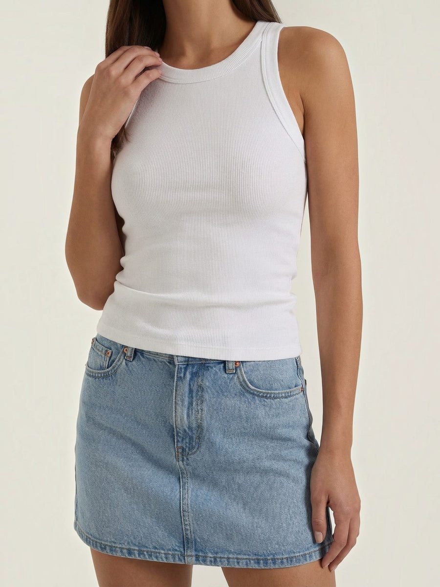 Evangeline Ribbed Racerback Tank Top