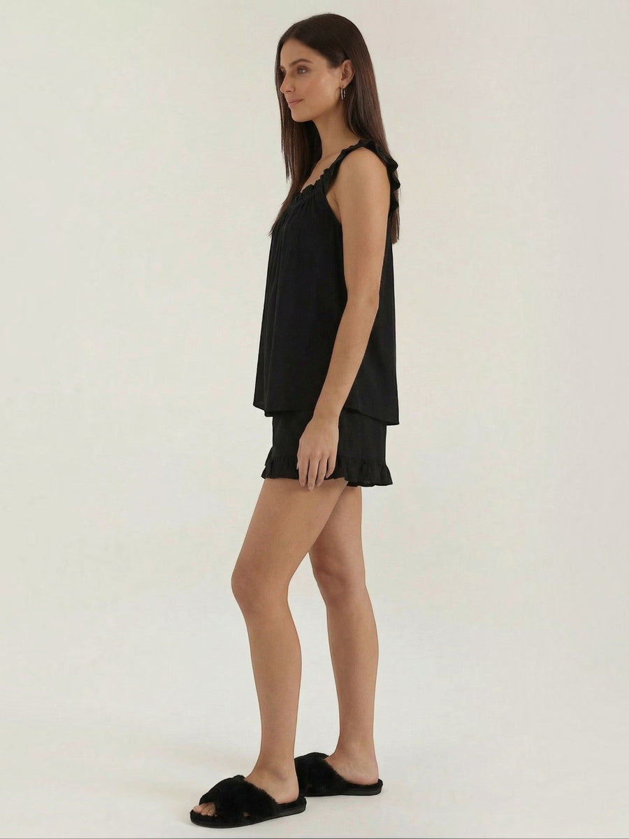 Helen Ruffle Trim Pyjama Set