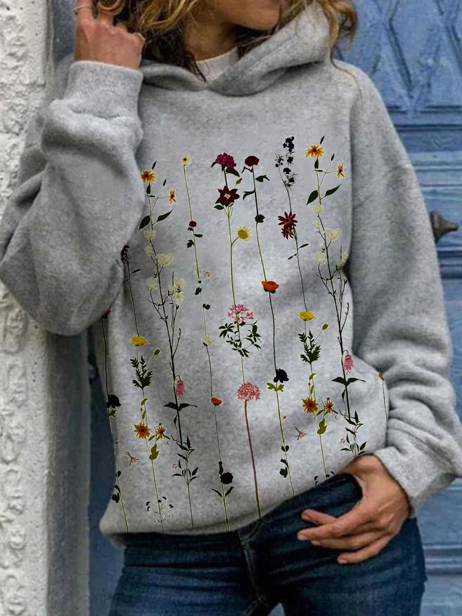 Leonor Floral Print Hoodie