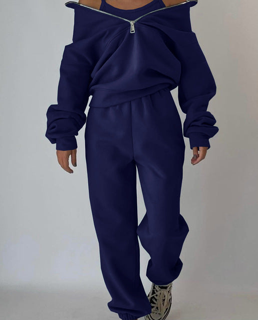 Solange Oversized Half Zip Tracksuit Set