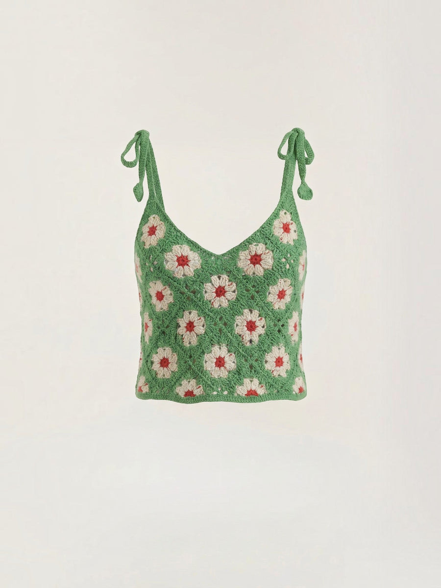 Gretchen Floral Crochet Cami Top