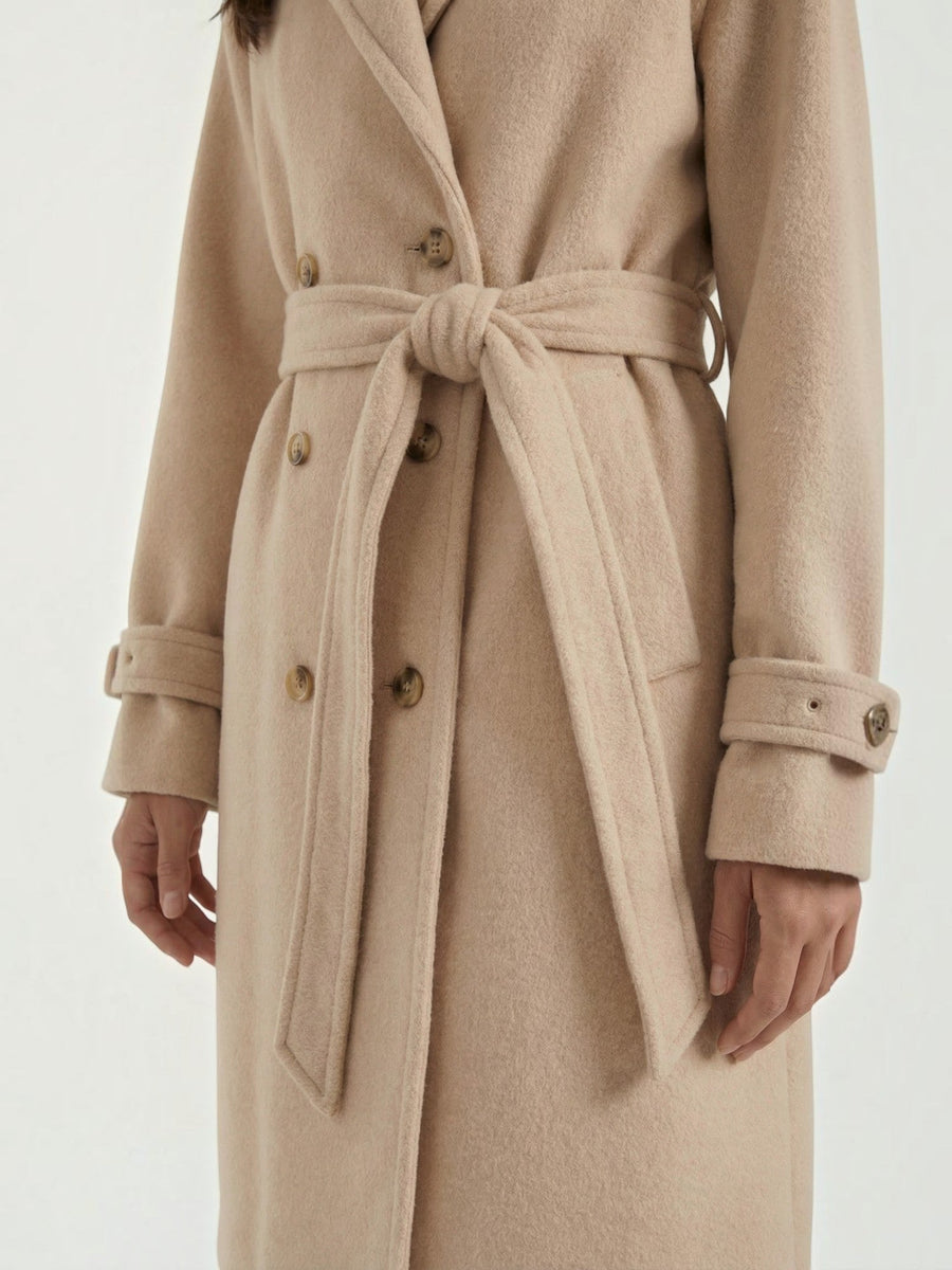 Orinthia Double Breasted Belted Winter Coat