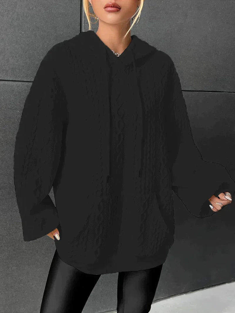 Luzia Oversized Cable Knit Hoodie