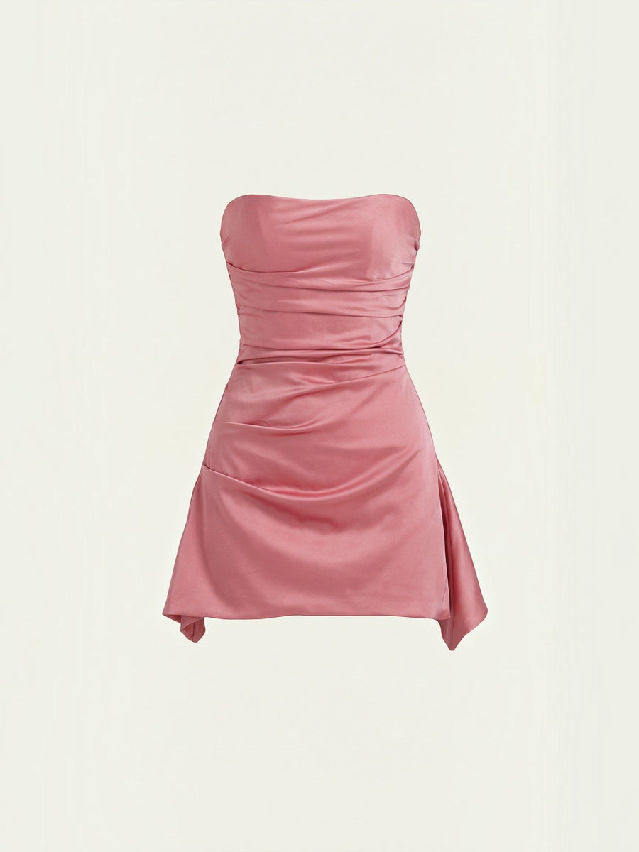 Genevieve Strapless Ruched Mini Dress
