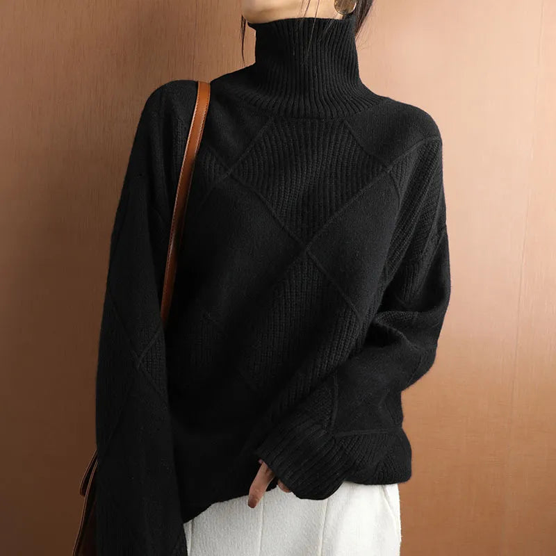 Feodora Soft Relaxed Turtleneck Sweater