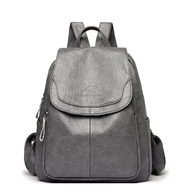 Salome Leather Flap Backpack