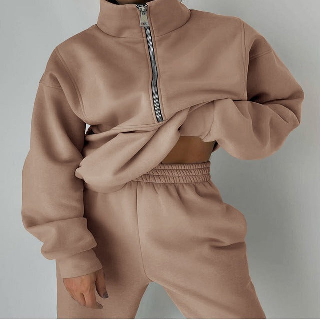Solange Oversized Half Zip Tracksuit Set