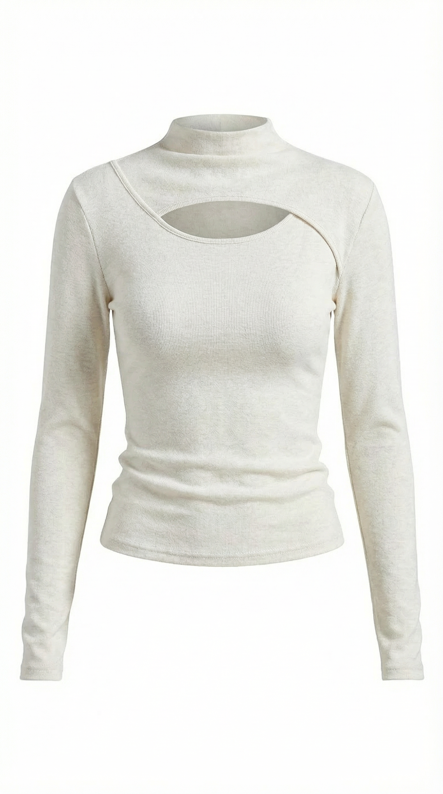 Barbara Chic Cutout Long-Sleeve Knit Top