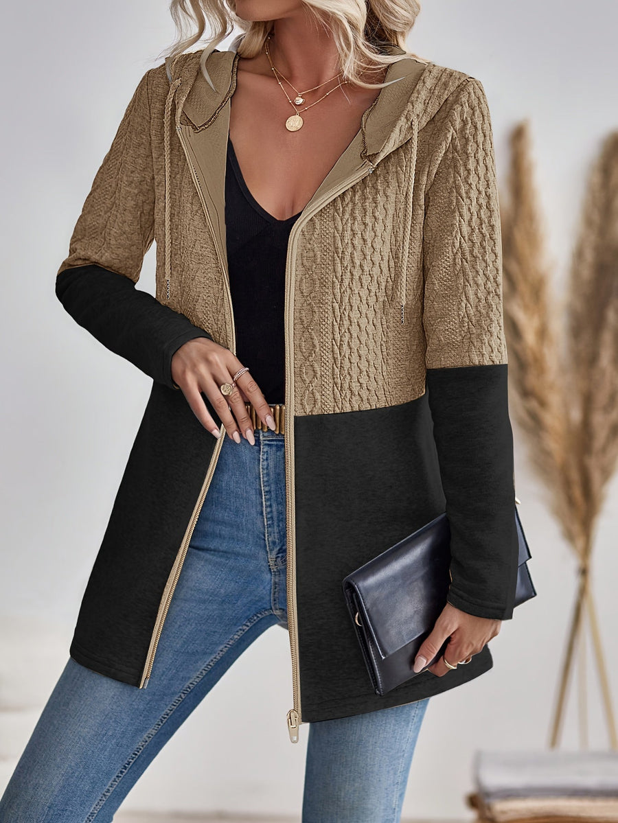 Maelle Knit Zip Up Hoodie