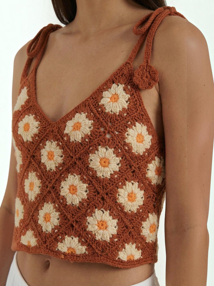 Gretchen Floral Crochet Cami Top