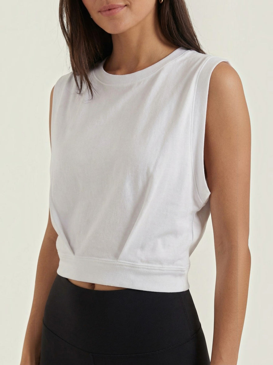 Faye Cotton Blend Crop Tank Top