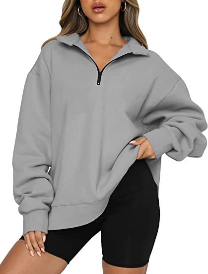 Tatum Half Zip Collared Sweatshirt