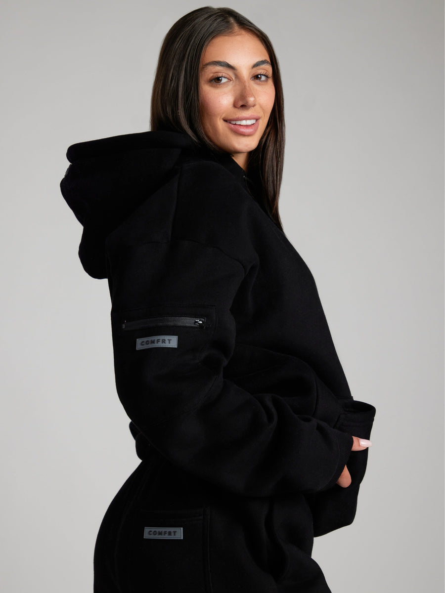 Wiebke Airplane Mode Travel Hoodie with Eye Mask