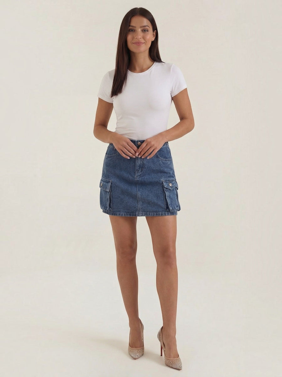 Ivy Cotton Cargo Mini Skirt