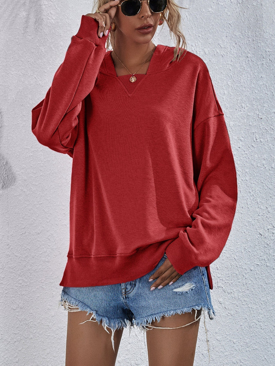 Skylar Oversized V Neck Hoodie