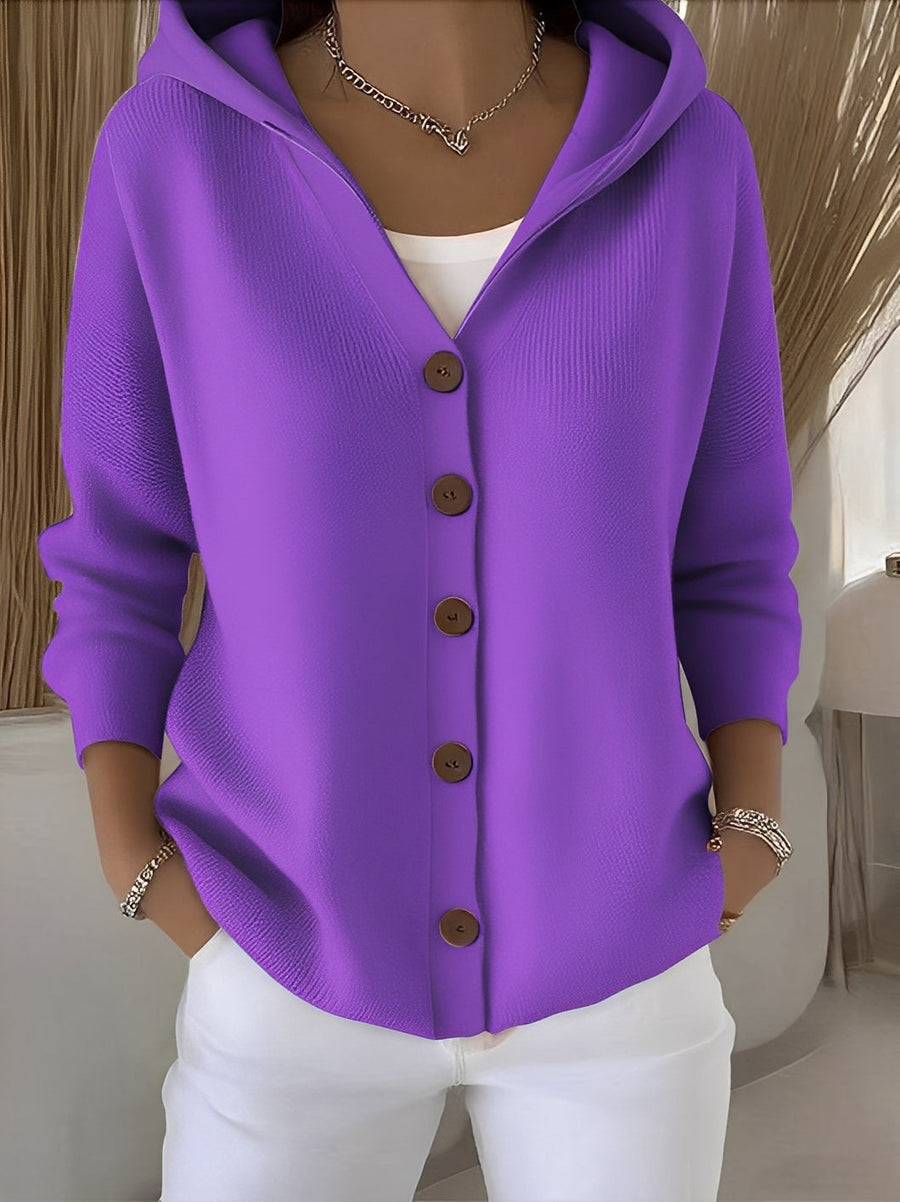 Annegret Button Front Hoodie