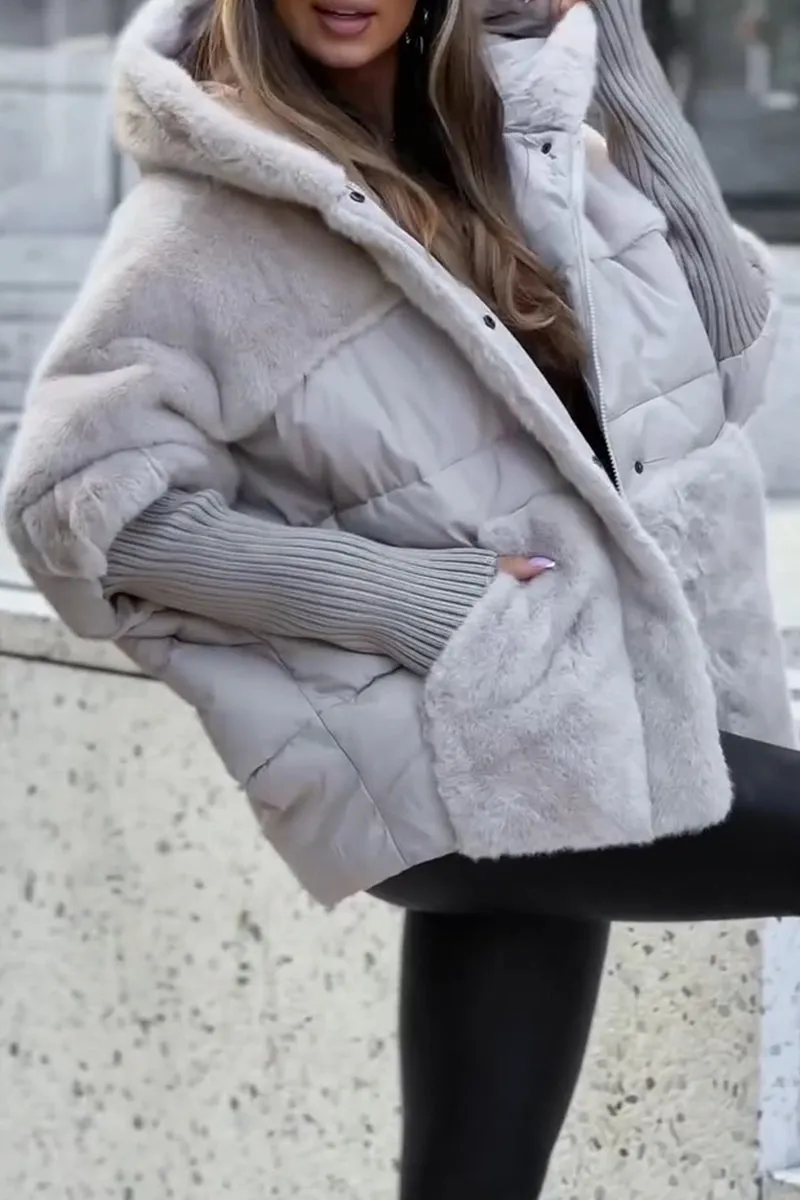 Friederike Insulated Jacket with Colorblock Hood
