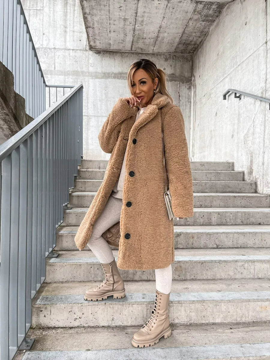 Maria Long Sherpa Trench Coat