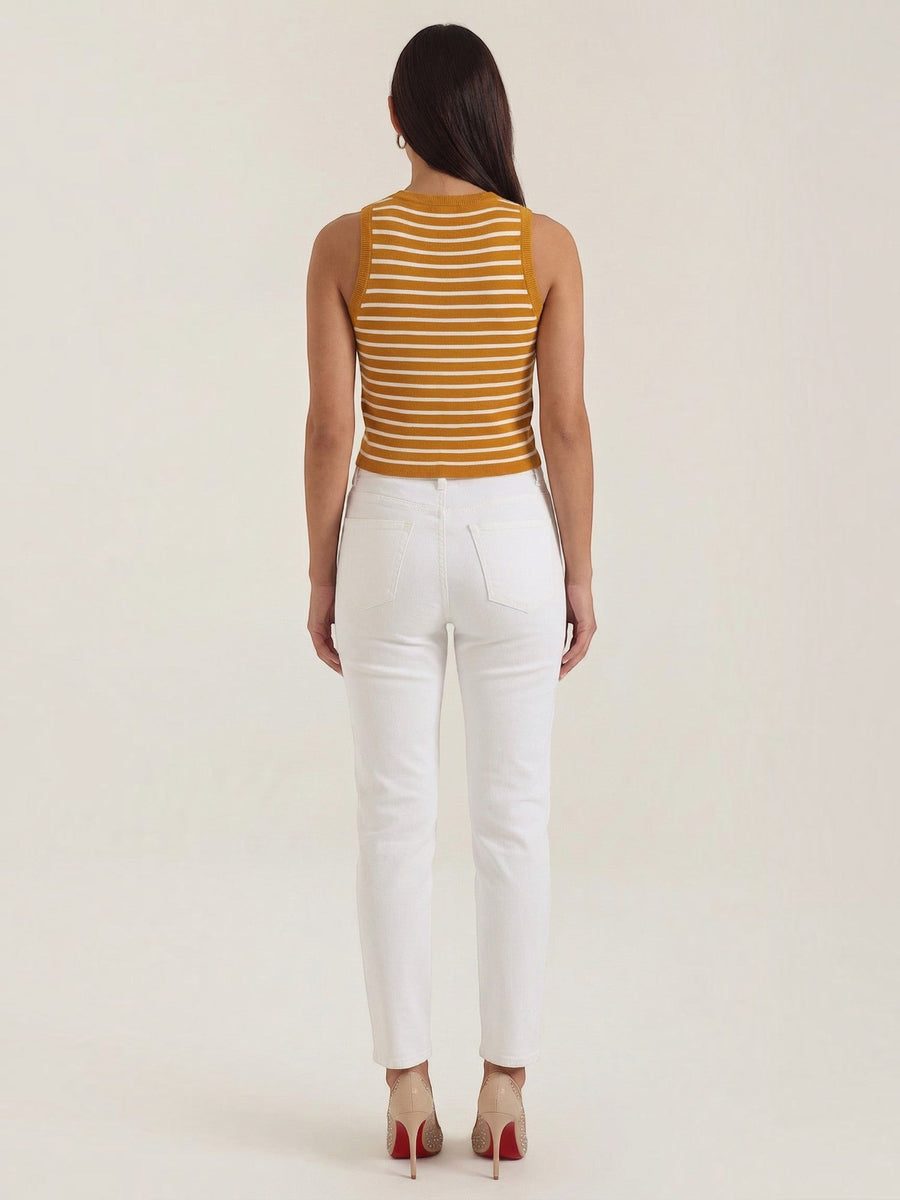 Heloise Striped Knit Crop Top
