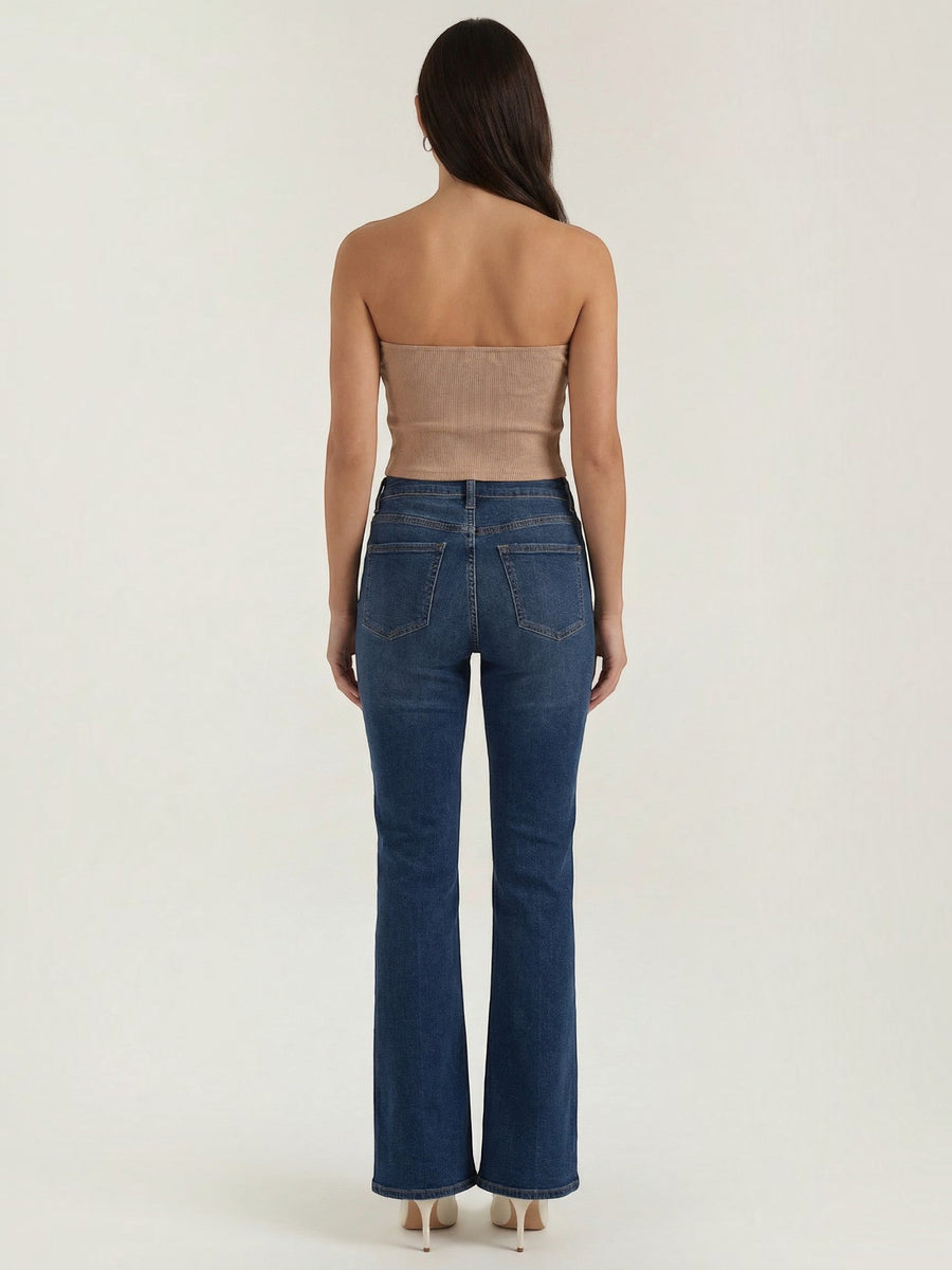 Hermione Strapless Corset Style Knit Top