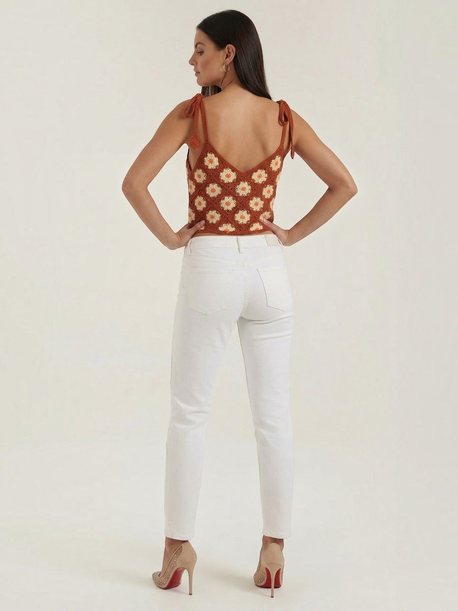Gretchen Floral Crochet Cami Top