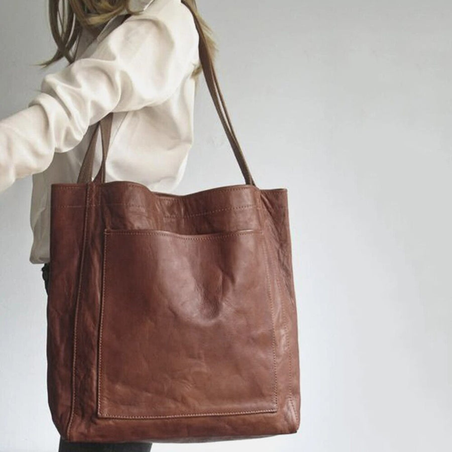 Florine Front Pocket Shoulder Tote