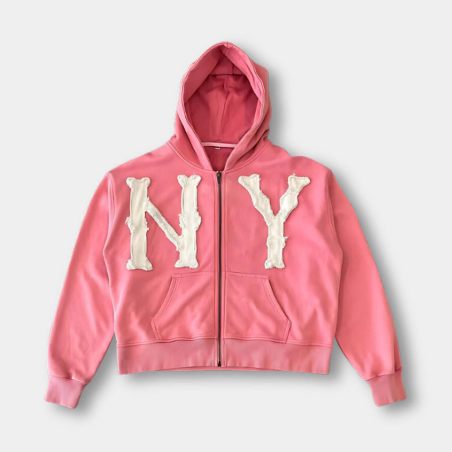 Tamsyn Plush Embroidered Oversized Hoodie