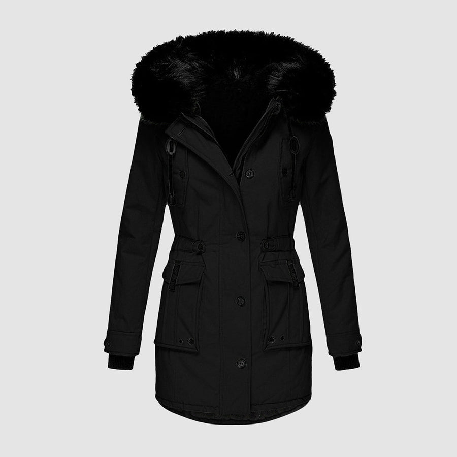 Mirana Quilted Parka with Faux Fur Hood