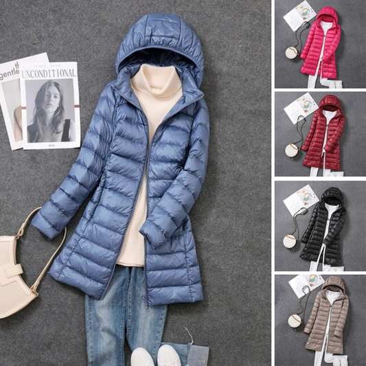Rafaela Long Packable Hooded Puffer Coat