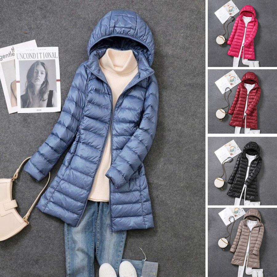 Rafaela Long Packable Hooded Puffer Coat