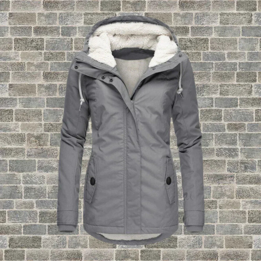 Janina Teddy Lined Hood Short Parka