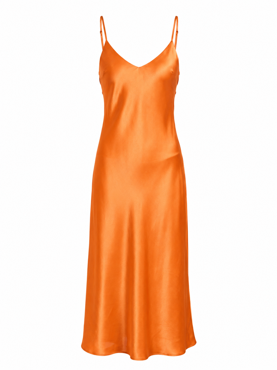 Bianca Bias Cut Shimmer Slip Maxi Dress